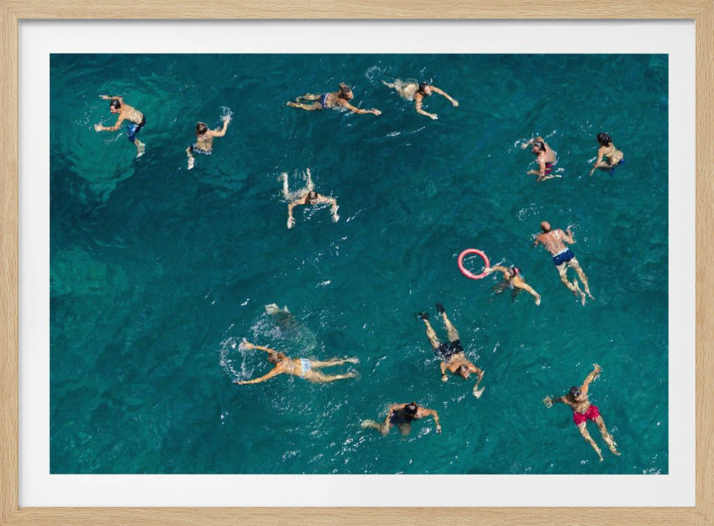 Blue water swim - Poster / Art Print
