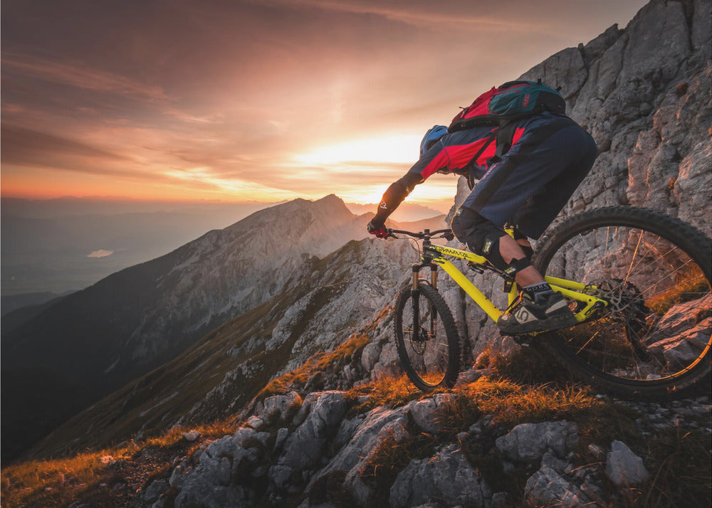 Golden hour high alpine ride - Poster / Art Print
