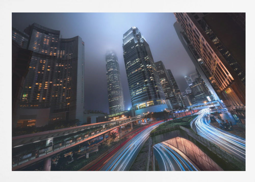 Hong Kong City Lights - Poster / Art Print