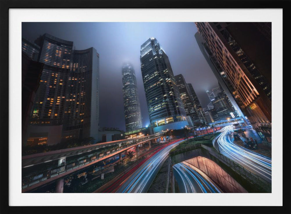 Hong Kong City Lights - Poster / Art Print