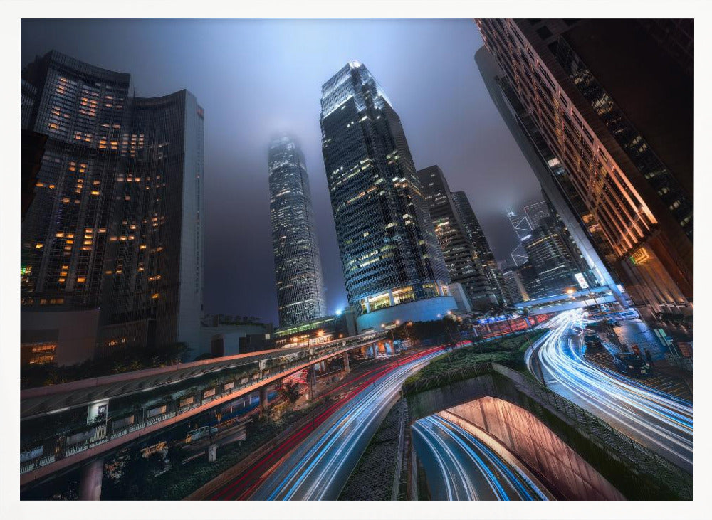 Hong Kong City Lights - Poster / Art Print