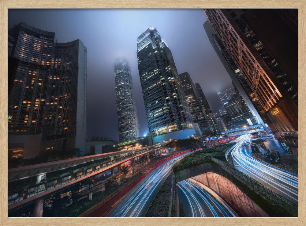 Hong Kong City Lights - Poster / Art Print
