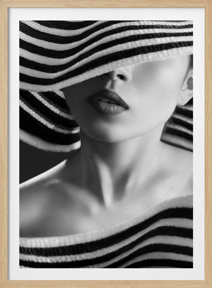 Lady in stripes - Poster / Art Print