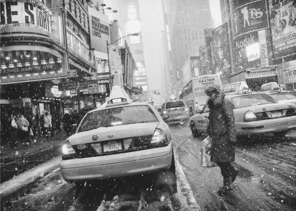 New York in Blizzard - Poster / Art Print