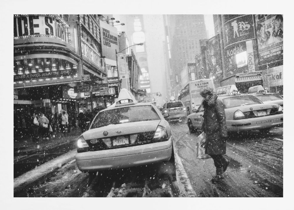 New York in Blizzard - Poster / Art Print