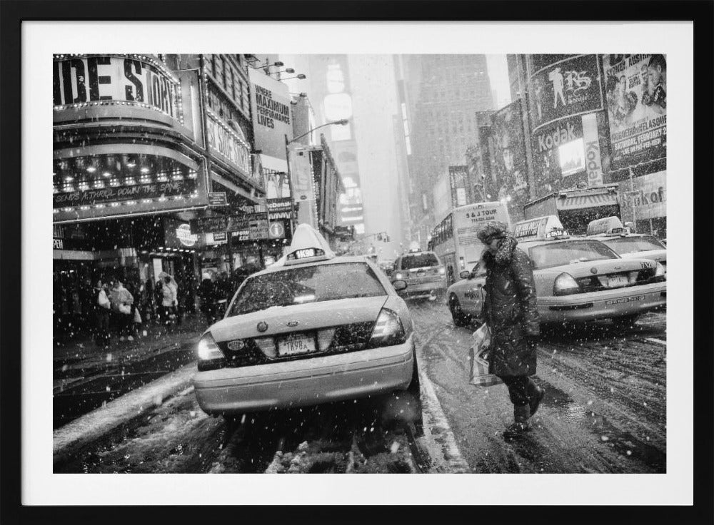 New York in Blizzard - Poster / Art Print