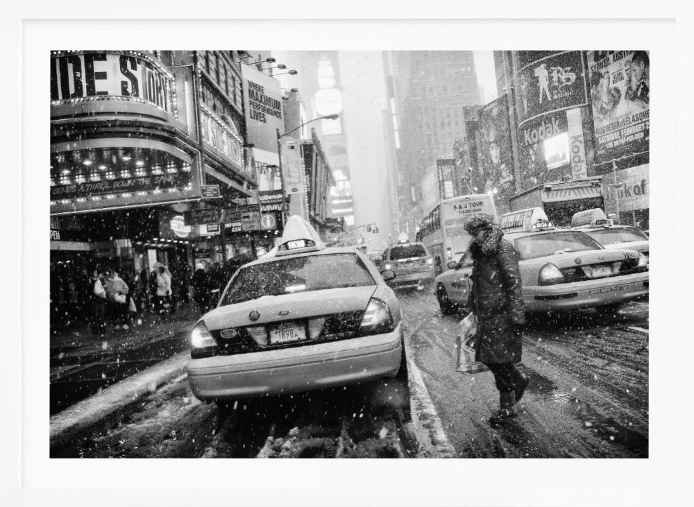 New York in Blizzard - Poster / Art Print
