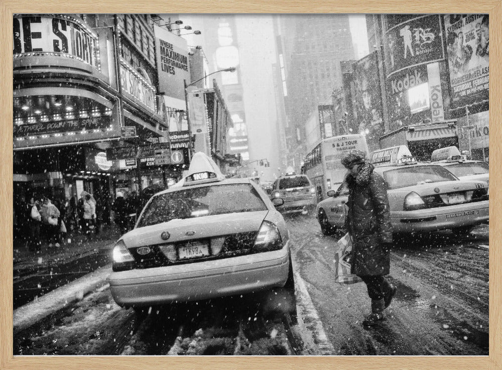 New York in Blizzard - Poster / Art Print