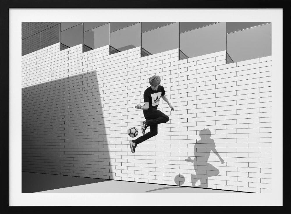 Boy with football - Poster / Art Print