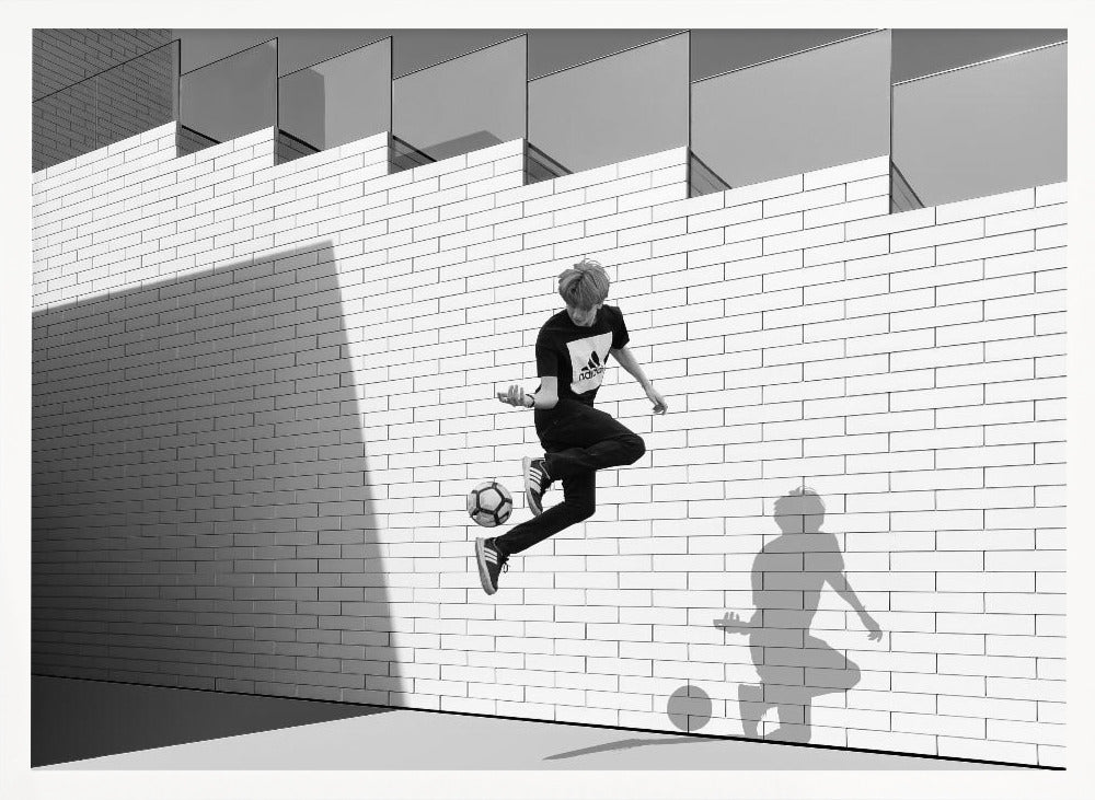 Boy with football - Poster / Art Print
