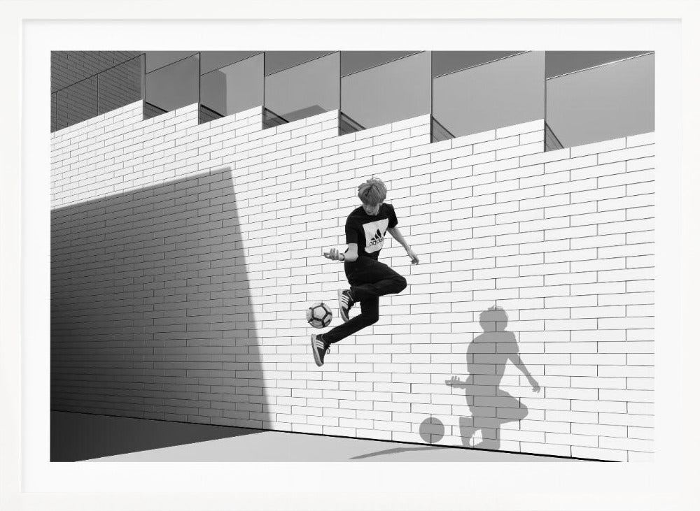 Boy with football - Poster / Art Print