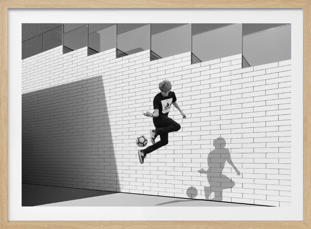 Boy with football - Poster / Art Print