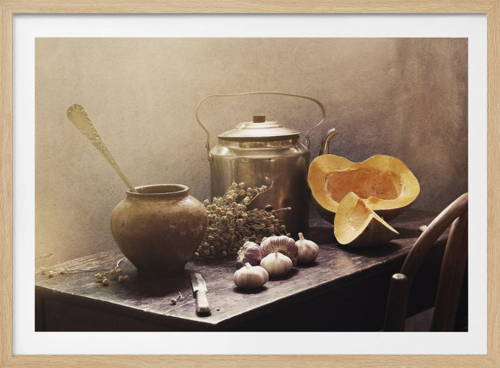 Still life with Pumpkins#15c - Poster / Art Print