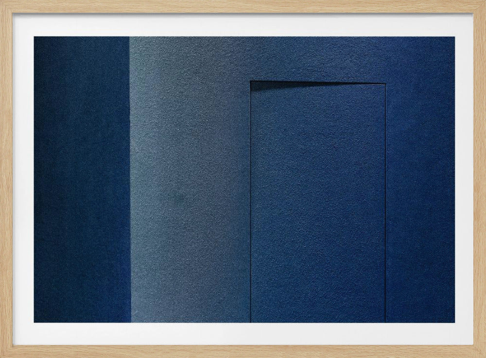 Blue minimalism or a secret door - Poster / Art Print