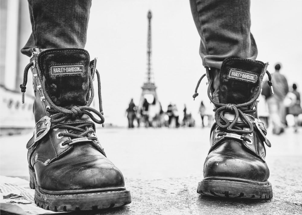 Biker Boots in Paris - Poster / Art Print