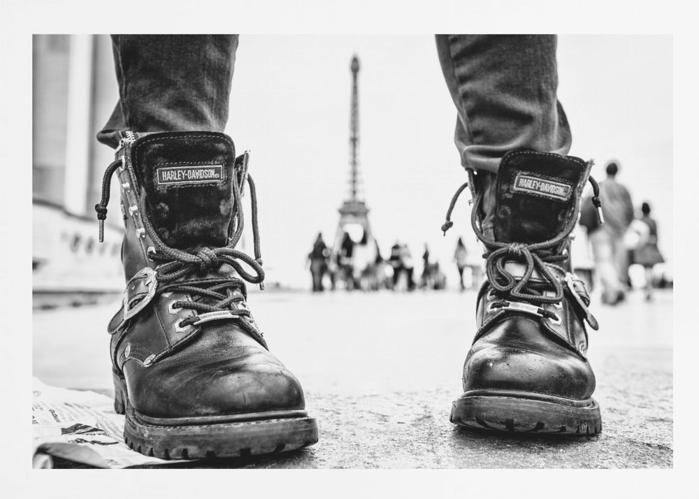 Biker Boots in Paris - Poster / Art Print
