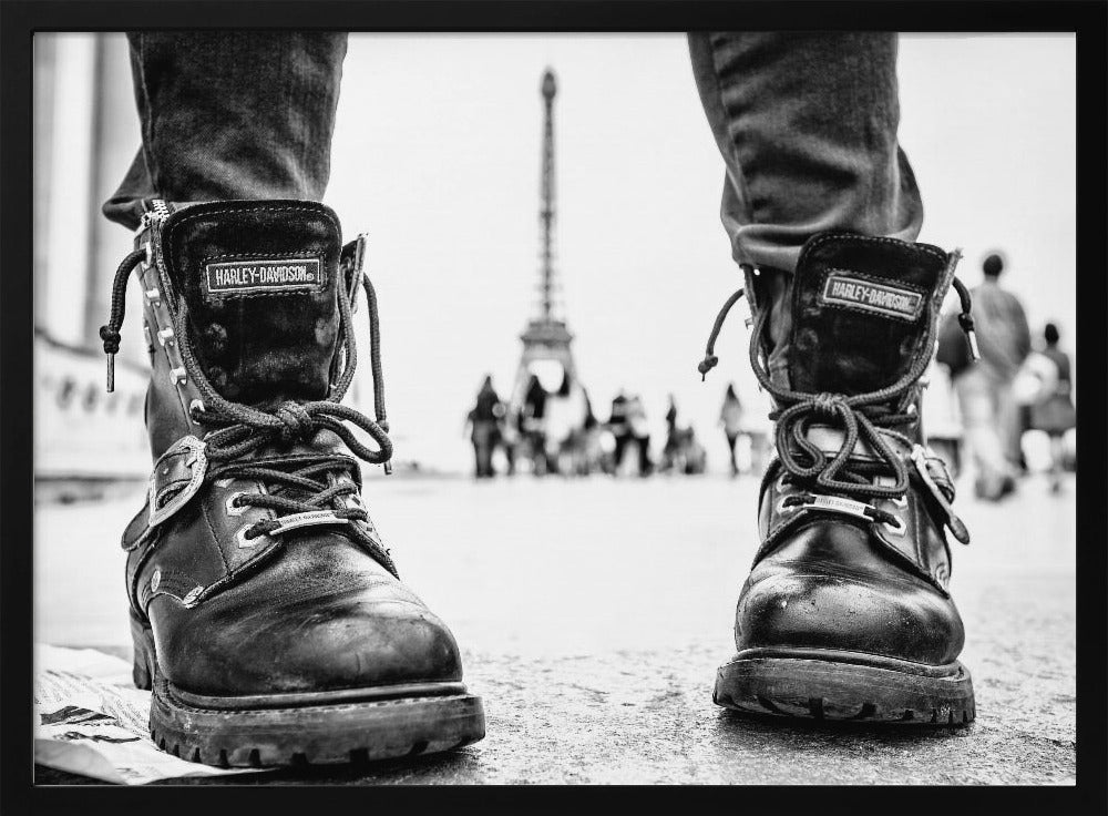 Biker Boots in Paris - Poster / Art Print