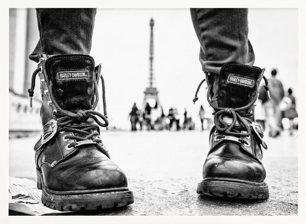 Biker Boots in Paris - Poster / Art Print