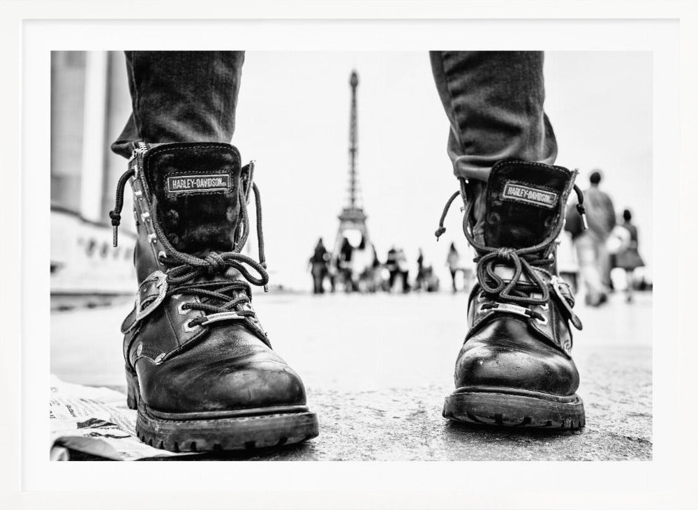 Biker Boots in Paris - Poster / Art Print
