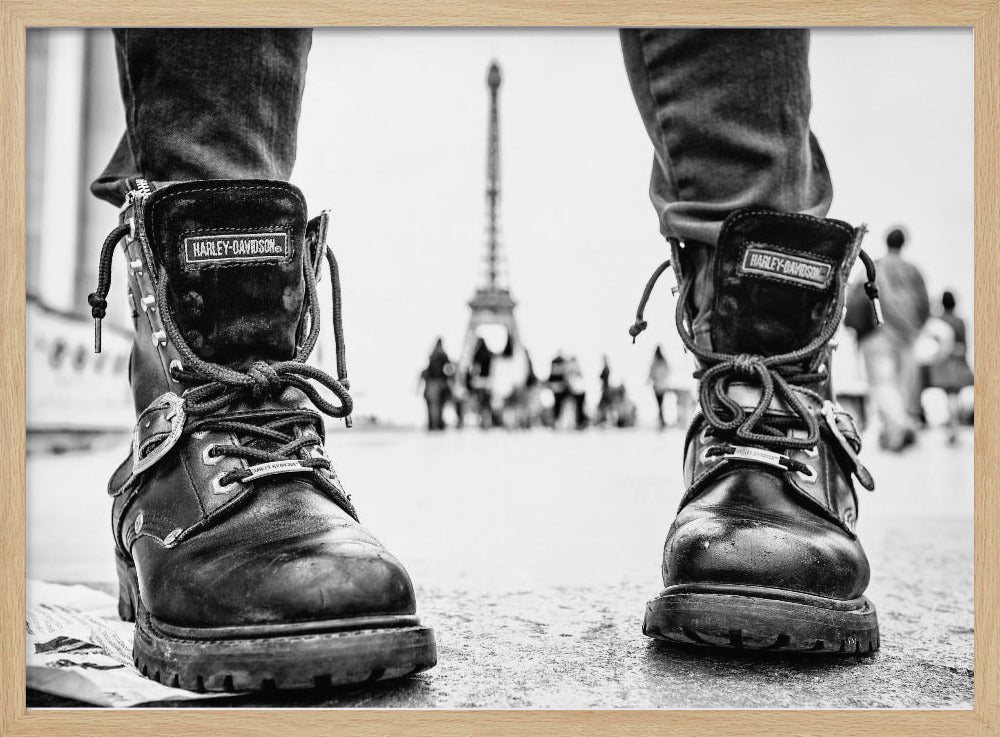 Biker Boots in Paris - Poster / Art Print