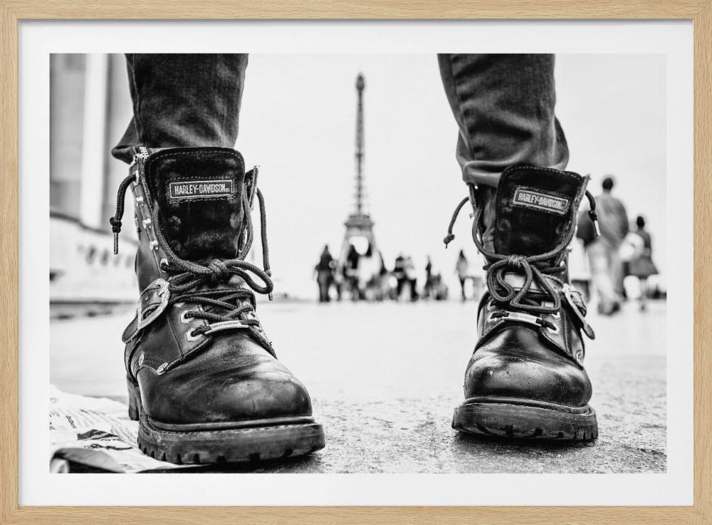 Biker Boots in Paris - Poster / Art Print