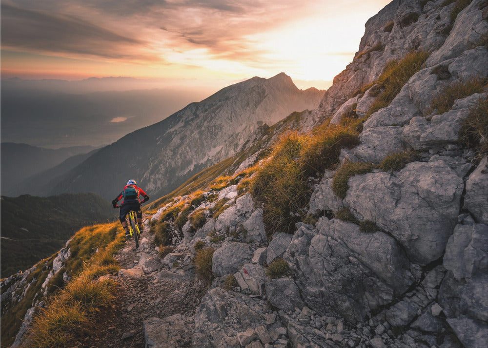 Sunset high alpine ride - Poster / Art Print