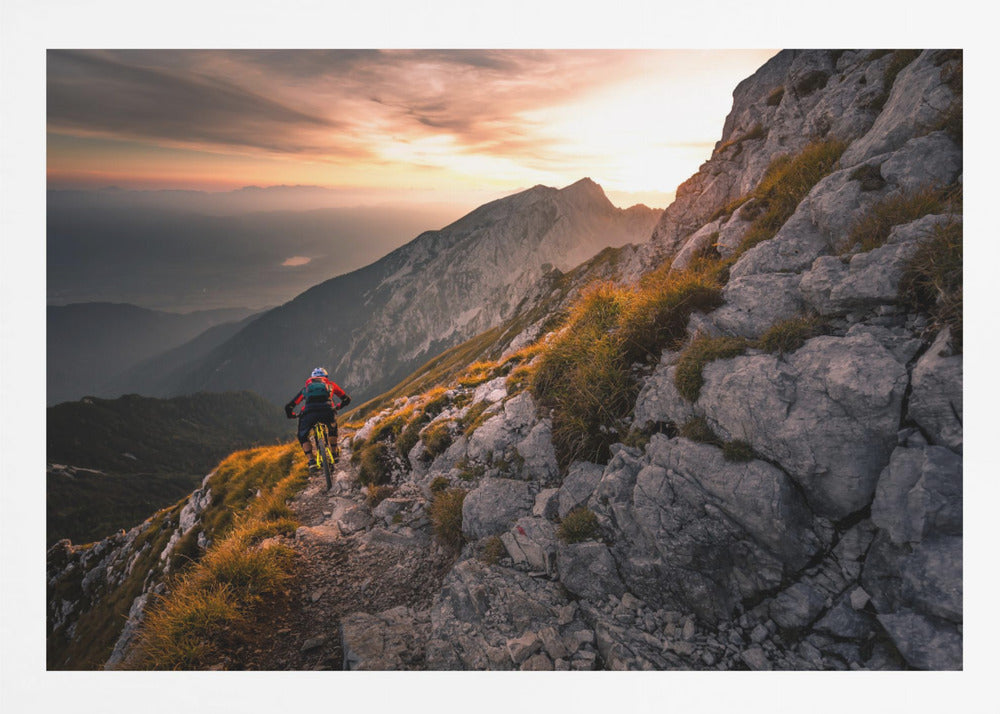 Sunset high alpine ride - Poster / Art Print