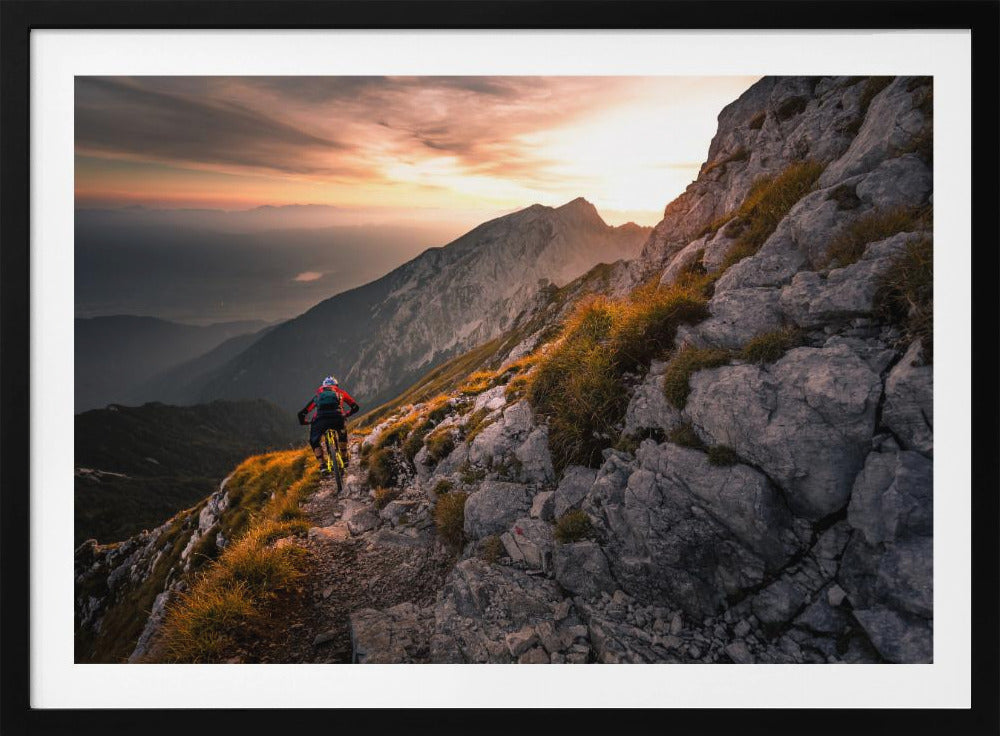Sunset high alpine ride - Poster / Art Print
