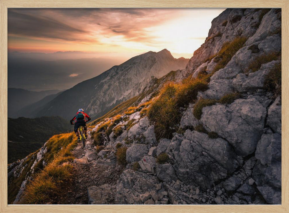 Sunset high alpine ride - Poster / Art Print