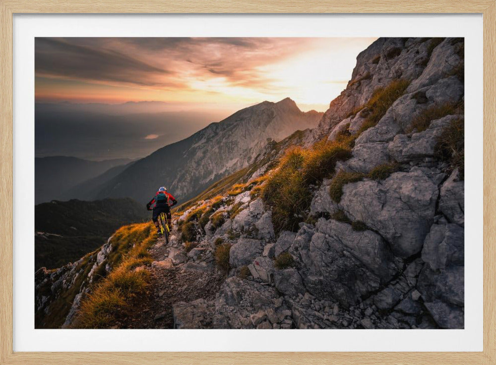 Sunset high alpine ride - Poster / Art Print