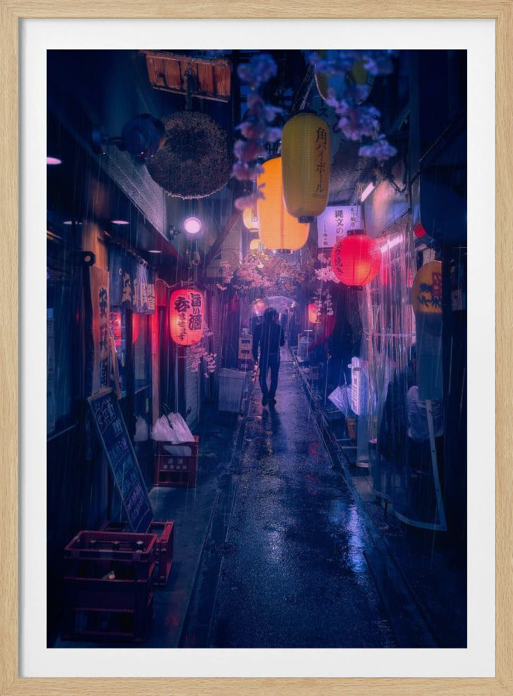 Tokyo Blue Rain - Poster / Art Print