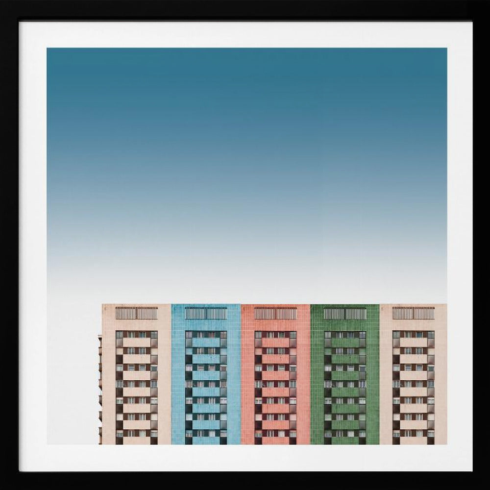 Colored buildings - Poster / Art Print