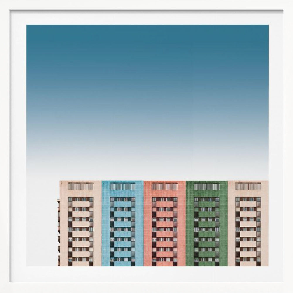 Colored buildings - Poster / Art Print