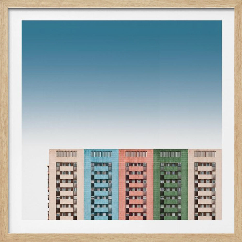 Colored buildings - Poster / Art Print