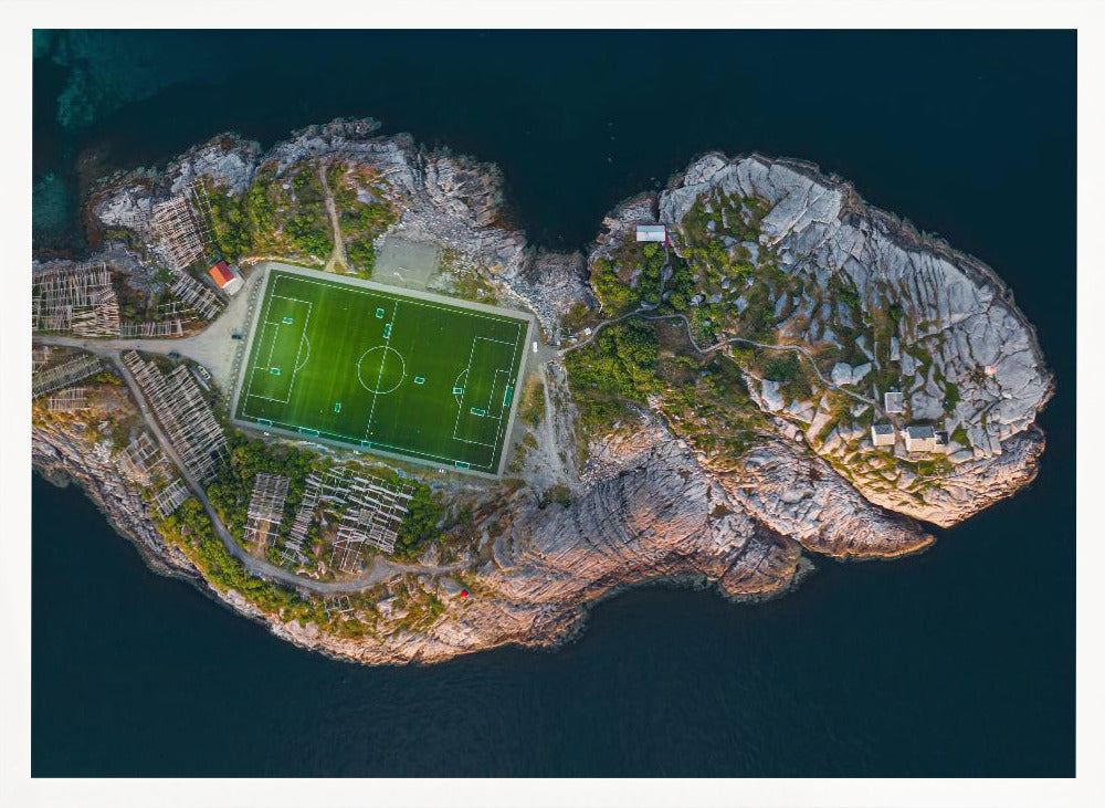 Football field on the edge of the world - Poster / Art Print