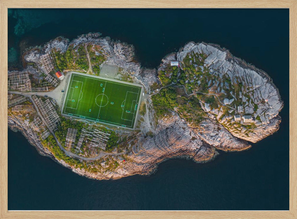 Football field on the edge of the world - Poster / Art Print