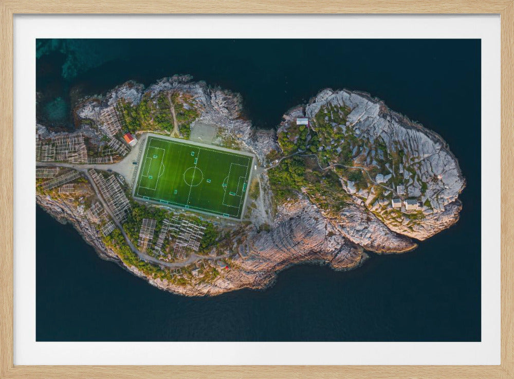 Football field on the edge of the world - Poster / Art Print