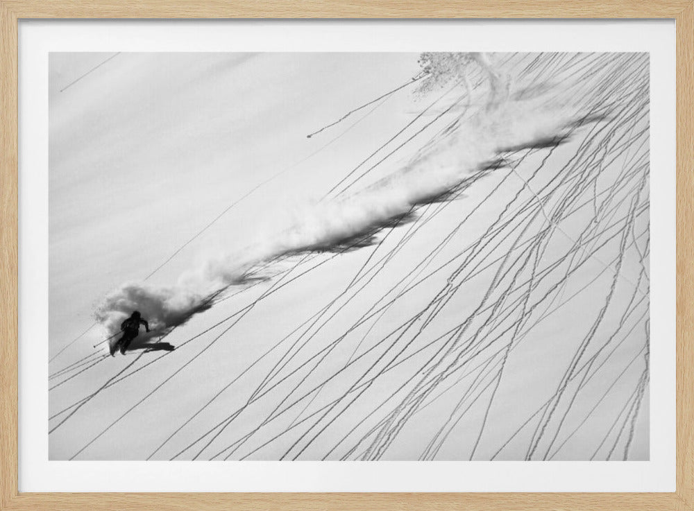 Skiing Powder - Poster / Art Print