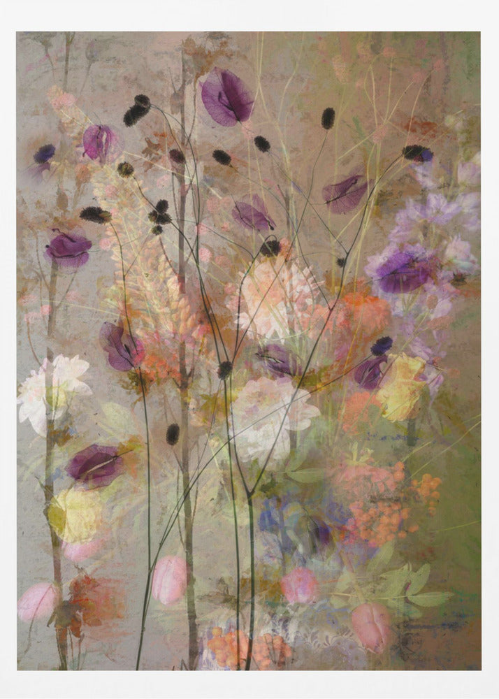 Painterly flowers - Poster / Art Print