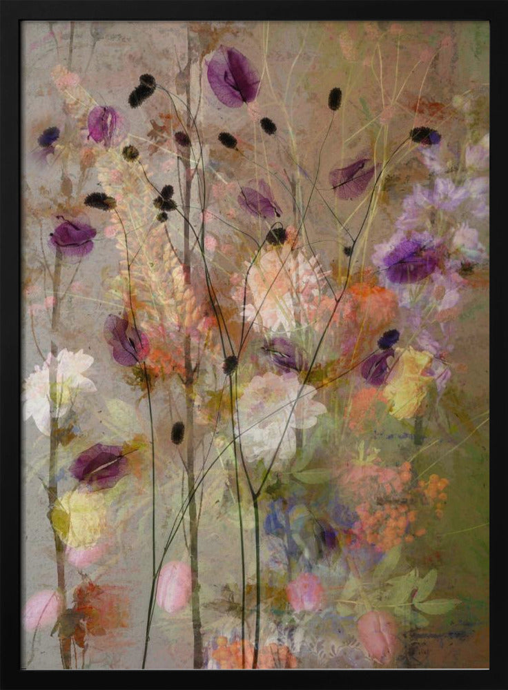 Painterly flowers - Poster / Art Print