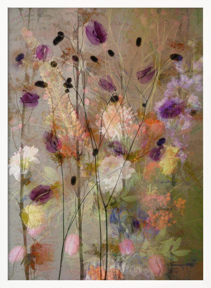 Painterly flowers - Poster / Art Print