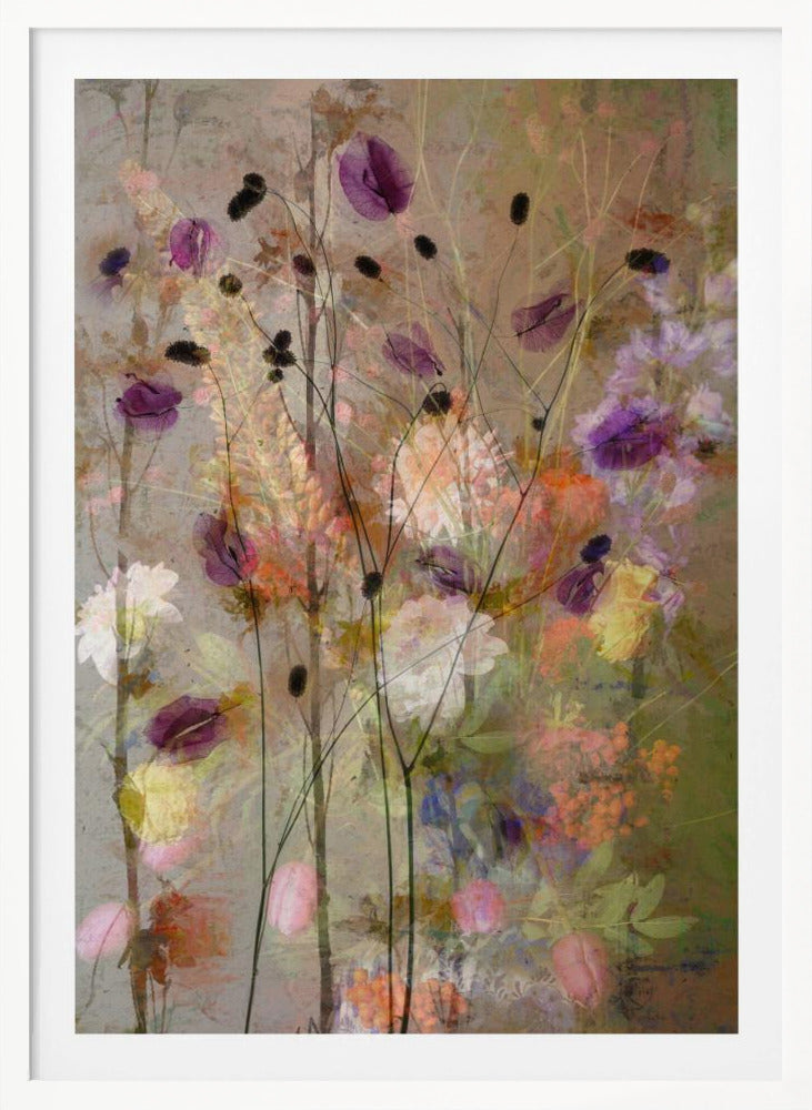 Painterly flowers - Poster / Art Print