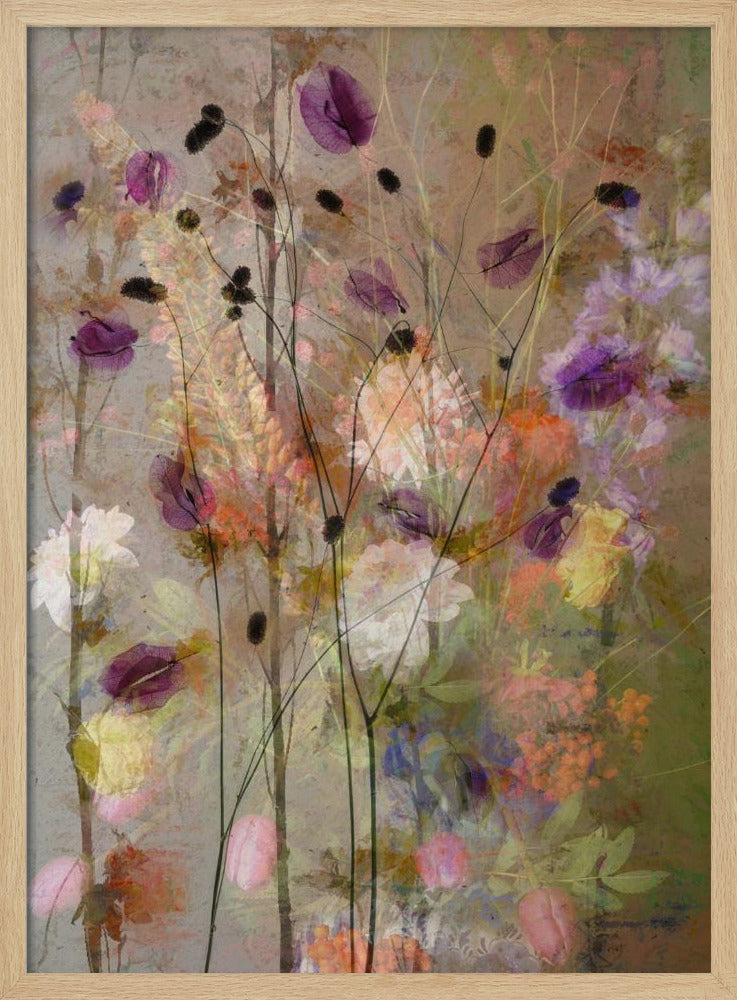 Painterly flowers - Poster / Art Print