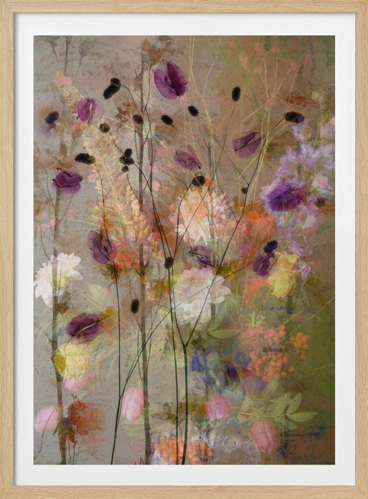 Painterly flowers - Poster / Art Print