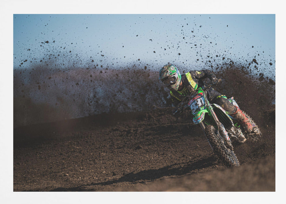 Motocross i lera - Poster / Art Print