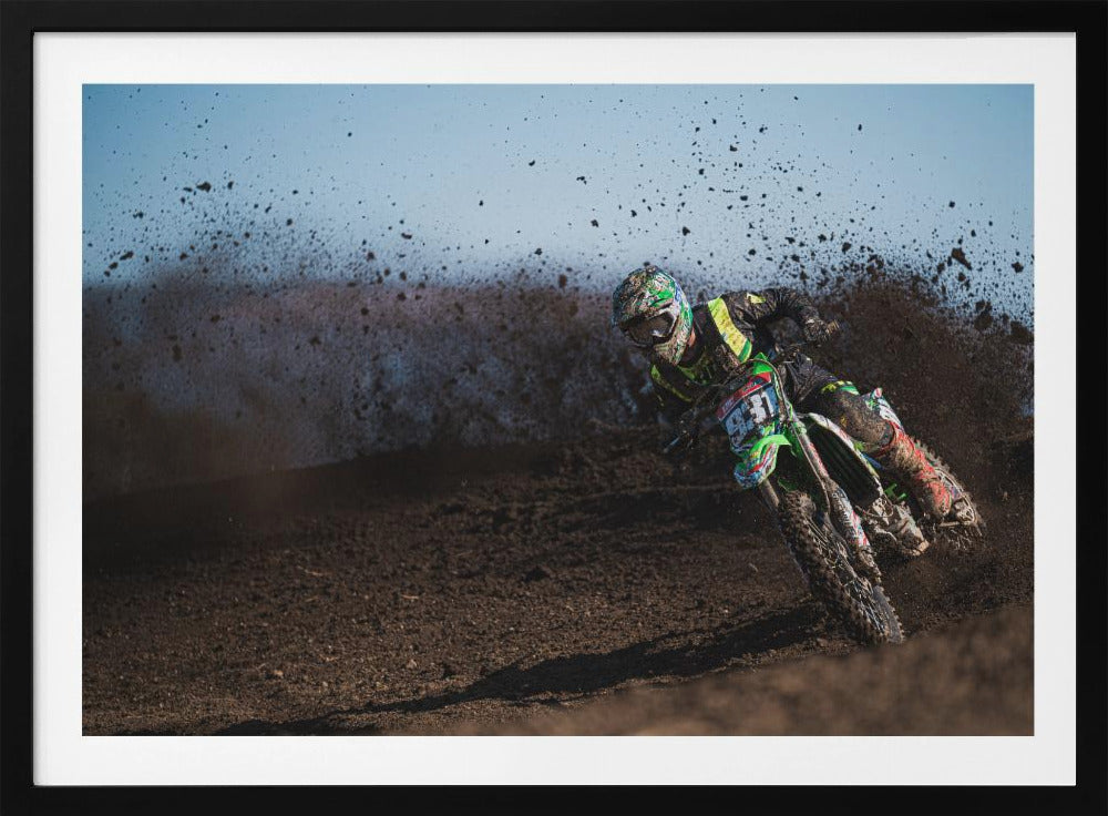 Motocross i lera - Poster / Art Print