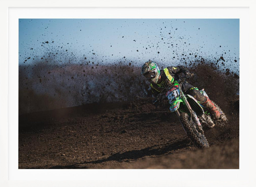 Motocross i lera - Poster / Art Print