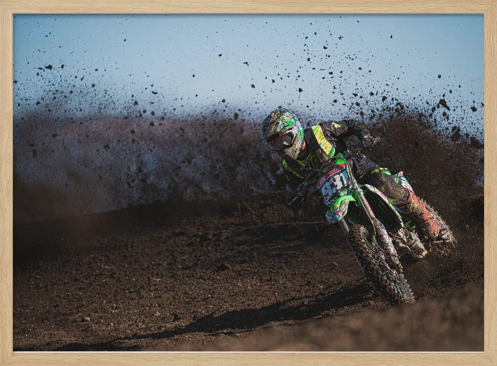 Motocross i lera - Poster / Art Print