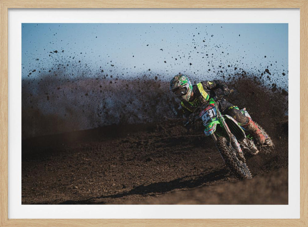 Motocross i lera - Poster / Art Print