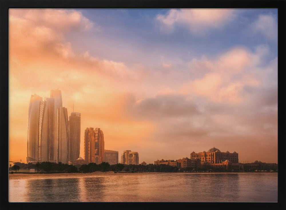 Etihad Towers & Emirates Palace, Abu Dhabi, UAE - Poster / Art Print